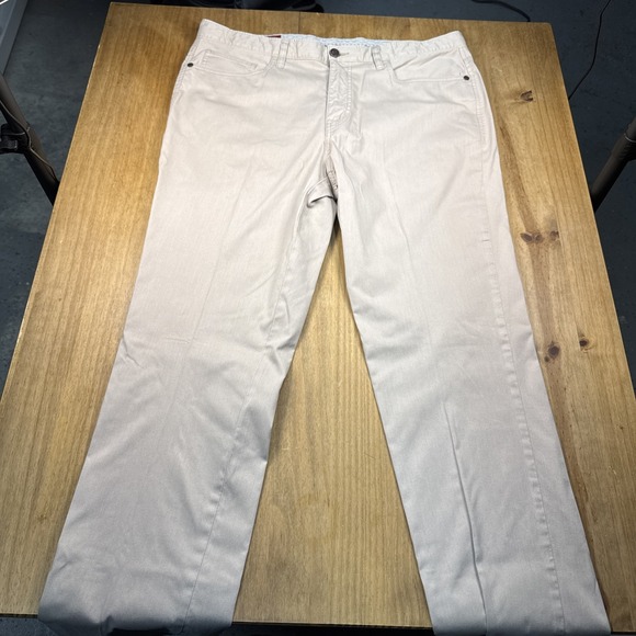 Johnston And Murphy XC4 Extreme Comfort Slim Fit Khaki Golf Pants 36x34 Coolmax - Picture 2 of 13